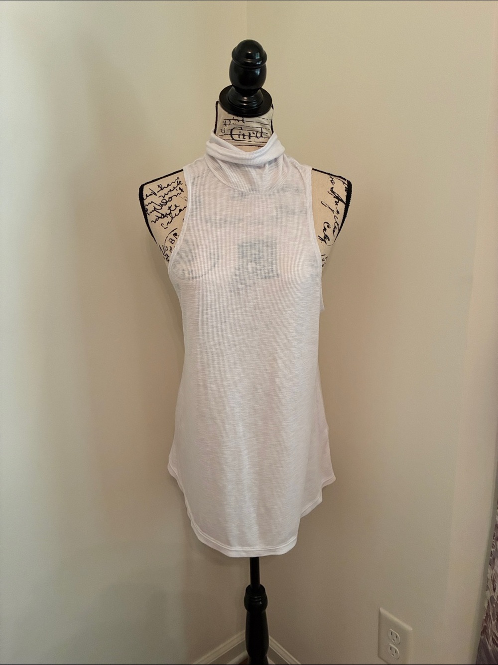 Free People Intimately Mock Neck Tank Top (White)